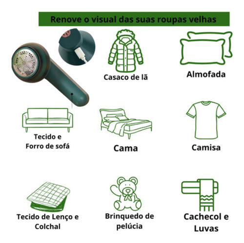 Papa Bolinha Elétrico Recarregável - Kapbom Ka-5556 110/220v Cor Verde 110v/220v