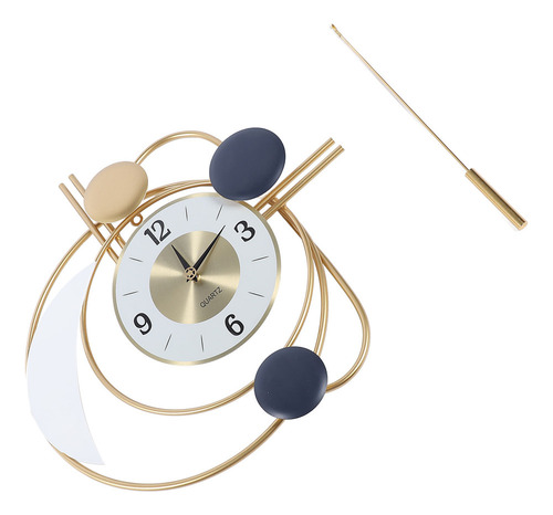 Z Relógio De Parede Decorativo Moderno Com Pêndulo Dourado