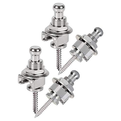 Yakamoz - Set De 4 Seguros Para Correa De Guitarra Con Boton