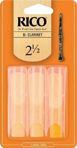 Set De 3 Cañas Para Clarinete De Fuerza 2.5 Rico Bb