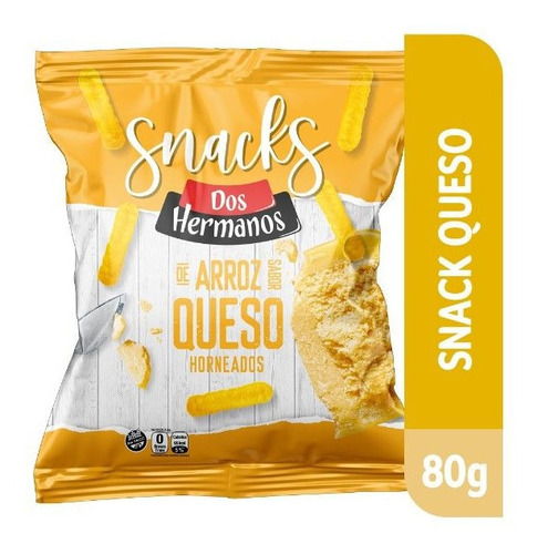Snacks Dos Hermanos De Queso 80 Gramos Pack 10 Unidades