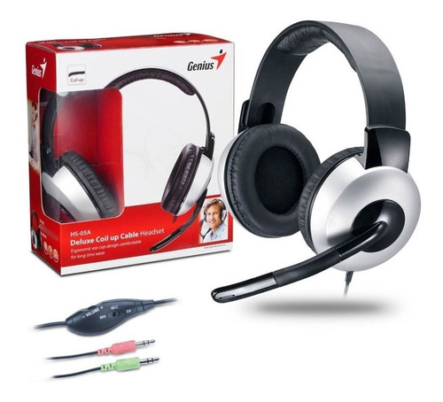 Imagen 3 de 4 de Auricular Genius Hs-05a Con Microfono Contro De Volumen