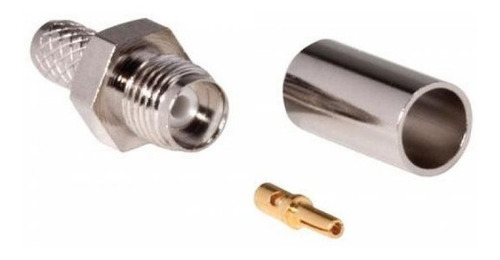 Conector Coaxial Sma Hembra Para Cable Rg58 Plata