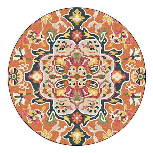 Shaoke Alfombras Redondas Europeas Mandala Flower Series