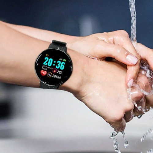 Imagen 3 de 5 de Smartwatch Reloj Inteligente Unisex Fitness Redondo D18