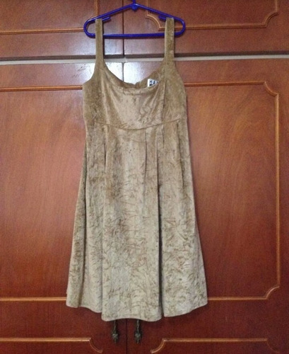 Vestido Piel De Durazno Color Ocre Talla M Como Nuevo