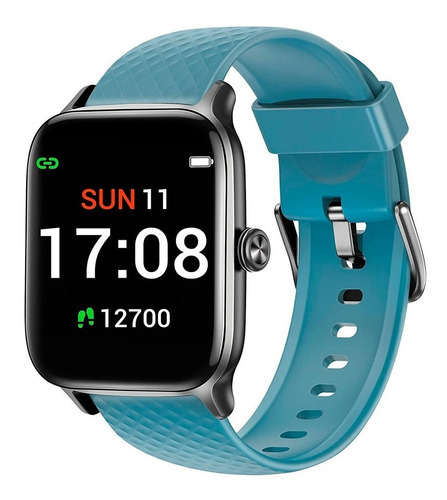 Reloj Inteligente Smartwatch Estilo De Vida Y Fitness Ew1 Color de la caja Blanco Color de la malla Azul claro Color del bisel Gris