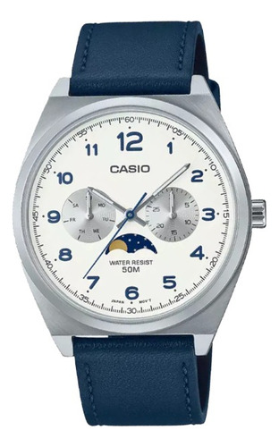 Reloj Casio Hombre Mtp-m300l-7avdf Original Mileus Color De La Correa Azul