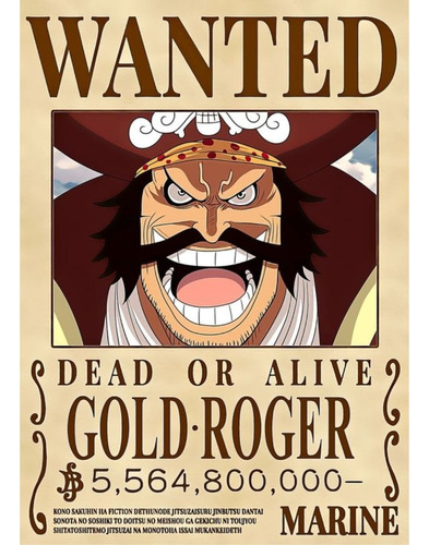 Anime Wanted Cuadro 29x19 Mdf One Piece Roger 5.564.800.000
