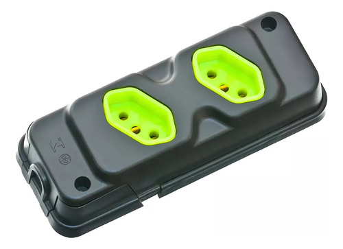 Tomada Barra C/ 2 Tomadas Dupla Robust 20a Resistente Fiolux