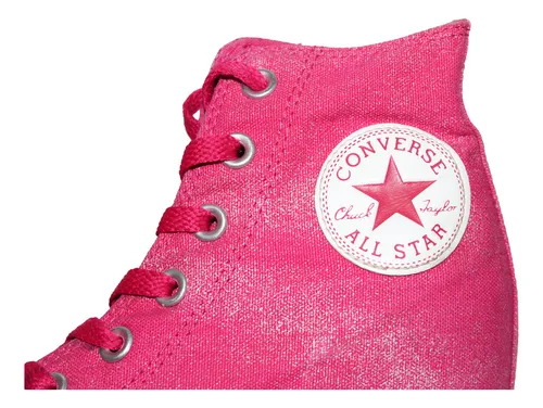 Tenis Converse Tacon Interno 23.5 Cm Rosa Tipo Mezclilla
