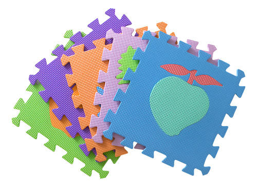 10pz Tapete 30x30 Foamy Didáctico Destreza Aprende Figuras Multicolor Figuras