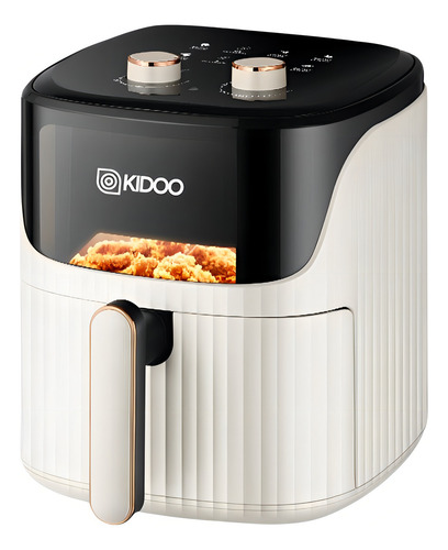 Freidora De Aire Sin Aceite Airfryer Kidoo Air010 5,5 Litros 1200w Panel Analógico Ventana Frontal Transparente Temporizador Bandeja Extraible Tecnología De Calidad Timer Programable Funciones Varias