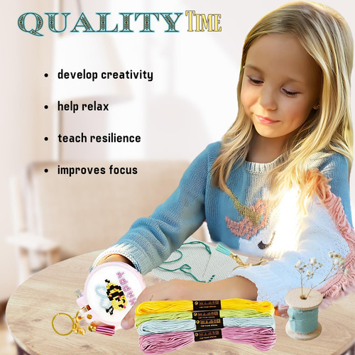 Kit De Bordado Iddi Para Principiantes Y Niños Modelo Fácil