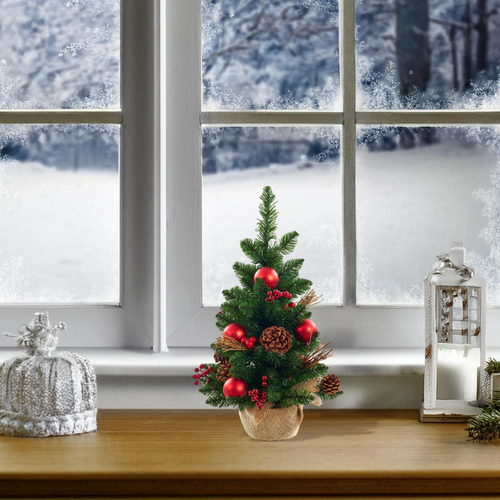 Mini Decoración De Árbol De Navidad Con 14cm X 14cm X 30cm