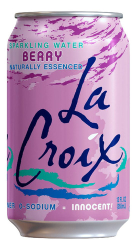 Agua Saborizada LaCroix Sabor Berry 355ml Con Gas 12 unidades