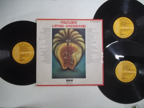 Lp Vinil - Folclore Latino Americano - 3 Discos