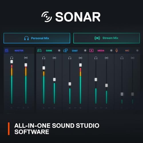 Steelseries Alias - Micrófono Usb Para Pc - 3 Veces Más Grande Cápsula Para Juegos, Transmisión Y Podcasting - Sonar Para Software De Audio Streamers - Cancelación De Ruido Ai - Silencio Led Y