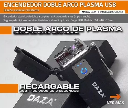 Encendedor Electrónico Recargable Doble Arco Plasma ( Jl217 ) Dt375 –  RayShop electronics