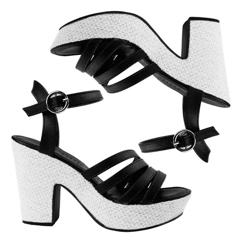Zapato Alpargata Plataforma Con Tacones Dama De Yute