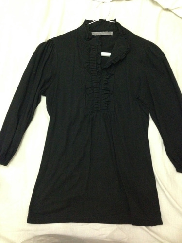 Camisa Zara Negra Dama 10 Green Talla M. Usada