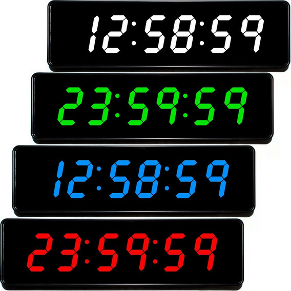Reloj Digital De Pared Led Buro Números Grandes 32 X 9 Cm | Meses sin  intereses