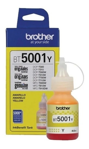 Imagen 2 de 6 de Tinta Brother Original Bt5001 5001 T310 T510 Amarillo 48ml