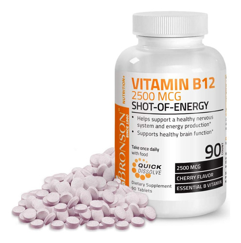 Vitamina B12 2500 Mcg Sublingual Liberacion Rapida 90 Tab