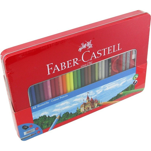 Lapices Faber Castell X 52 Elementos Caja Lata