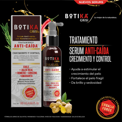 Botika Serum Tratamiento Anticaída Nanotecnología 125ml