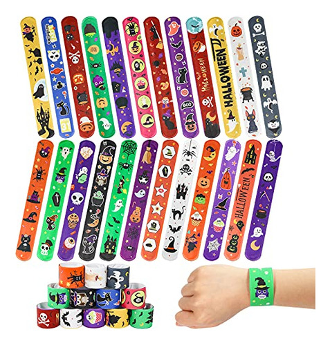 72pcs Halloween Slap Bracelets 24 Diseños De Temas De ...