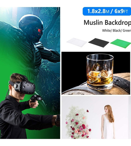 Neewer Kit Iluminación Y Fondo Para Fotografía