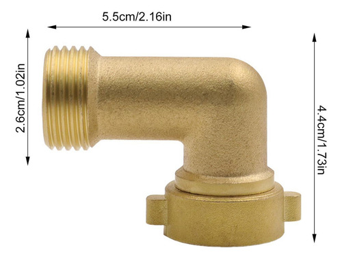 Codo De Manguera De 90 Grados Conector De Codo De Latón Para