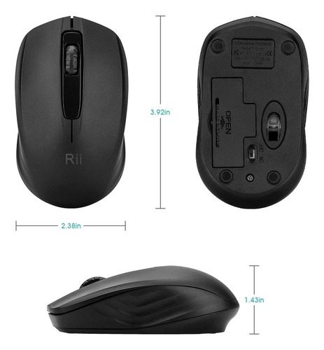 Mouse Ratón Inalámbrico 2.4g 1000dpi Rii