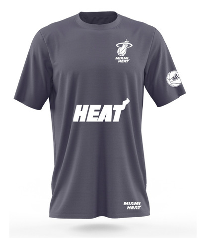 Polera Algodón Azul Marino Nba Miami Heat 2023 