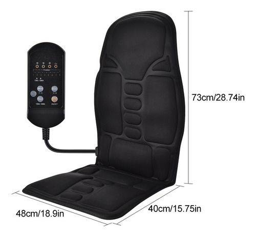 Asiento Masajeador De Espalda Multifuncional Calefactable
