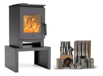 Comprar Calefactor A Leña + Kit Completo Pared + Base Danes 200