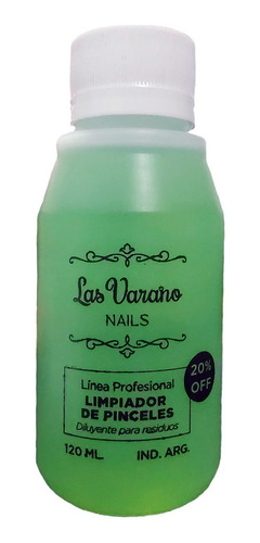 Limpiador De Pinceles Las Varano 120ml Uñas Profesional