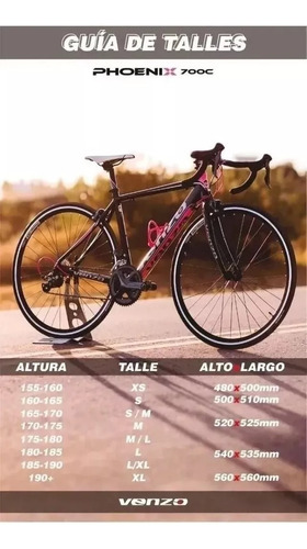 Imagen 8 de 10 de Bicicleta De Ruta Venzo Phoenix 16 Vel Envio Gratis