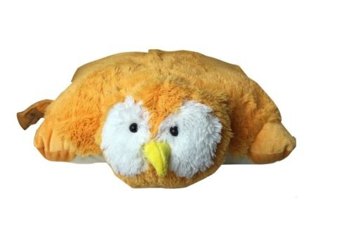 Felpa Y Peluche® Marca Naranja Buho Mascota Almohada