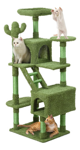 Arbol De Juegos Para Gatos Grandes Con Cactus, 58''