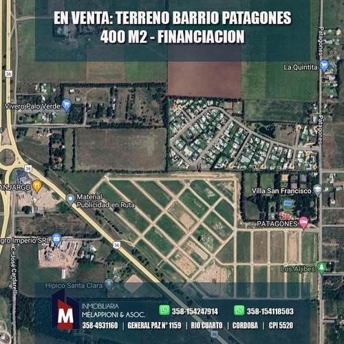 Venta - Lote Barrio Patagones - Rio Cuarto