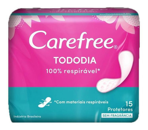 Protetor Diário Carefree Todo Dia Sem Perfume C/ 15 Unidades