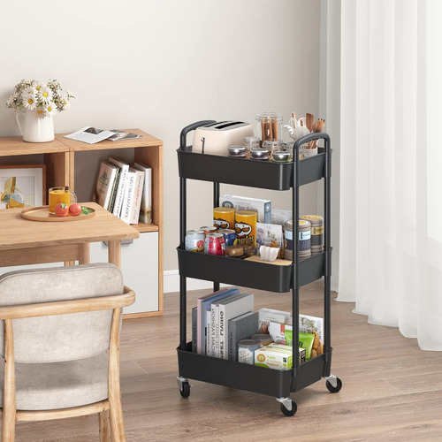 Carrito Organizador Ruedas Multiusos 3 Niveles Rack Trolley