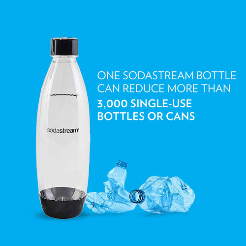 Sodastream Botellas De Carbonatación Delgadas Negras Paquete