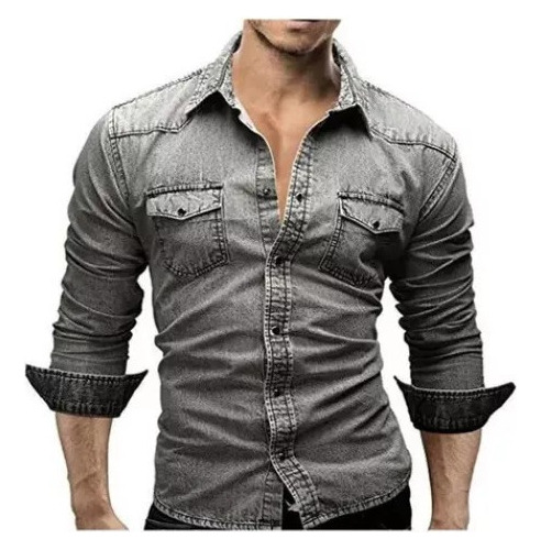 Camisa Vaquera Grande De Manga Larga Para Ropa Casual