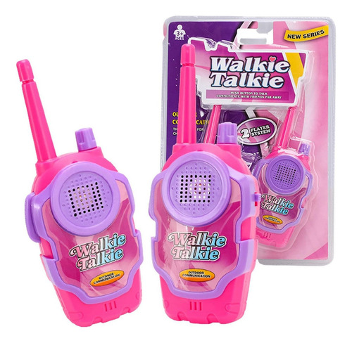 Juguete Walkie Talkies Boquitoquis Niña Fucsia + Baterias