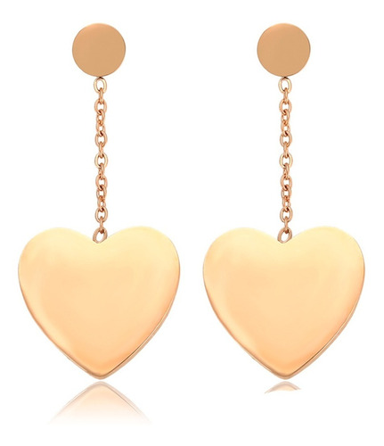 Colgantes Corazón Oro 18k Rosa Lam Elegante Calidad Premium