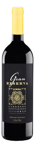 Vinho Cabernet sauvignon Aurora Gran Reserva 2018 adega Cooperativa Vinícola Aurora 750 ml
