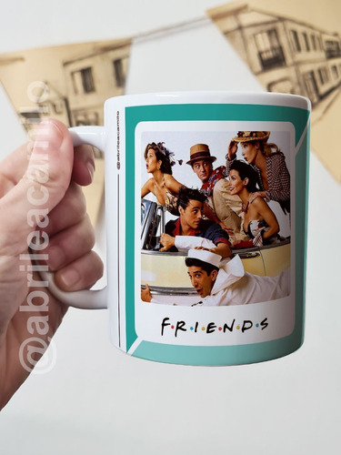 Taza Friends Foto Auto Cerámica Importada Orca